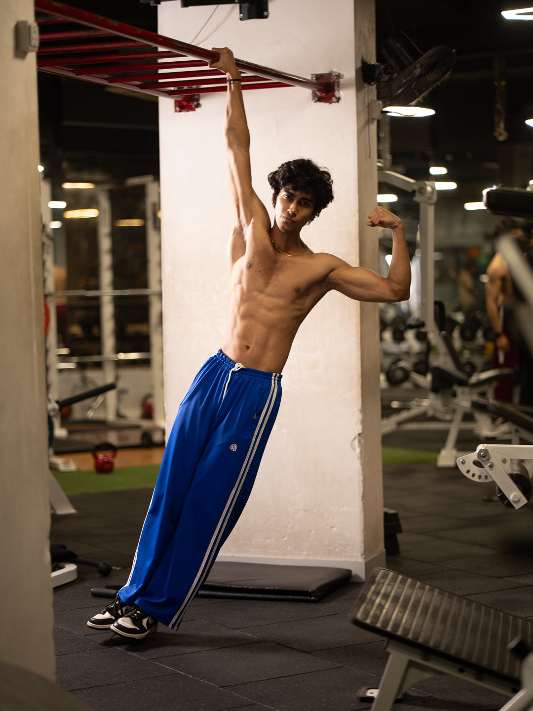 Men's Loose Fit 2 stripes Gym Tracks