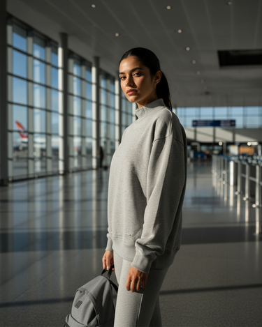 The Oversized Mock Neck Sweatshirt
