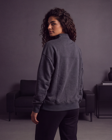 The Oversized Mock Neck Sweatshirt