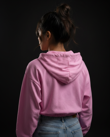 The Front Zipper Crop Hoodie