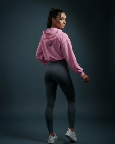 The Front Zipper Crop Hoodie