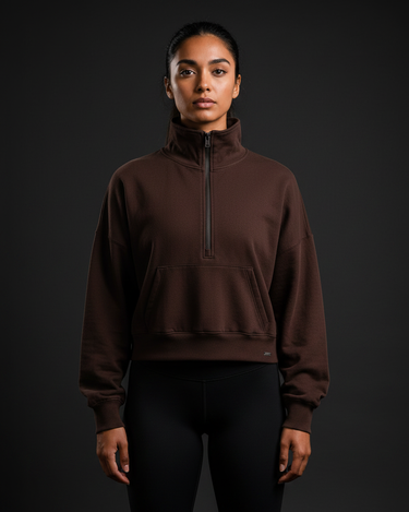 The Oversized Half Zip Sweatshirt