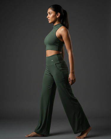 The Folded Waist Loose Yoga Pant