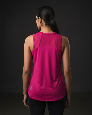 The Mesh Shoulder Sleeveless Tee