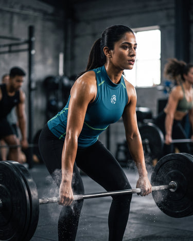 The Blocked Compression Sleeveless Tee