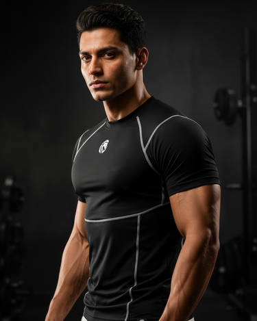 The Blocked Compression Tee